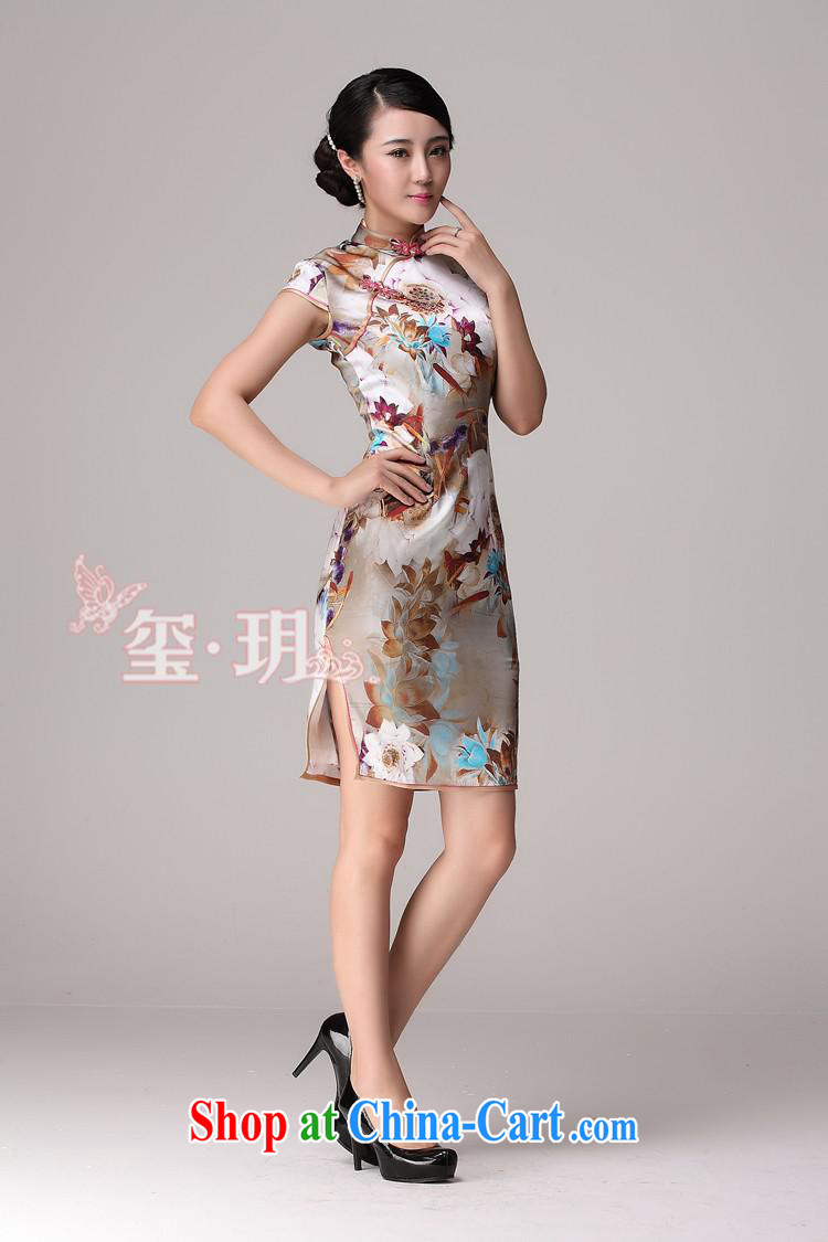 elections -- 2014 summer Silk Cheongsam beauty retro daily heavy Silk Cheongsam picture color XXL pictures, price, brand platters! Elections are good character, the national distribution, so why buy now enjoy more preferential! Health