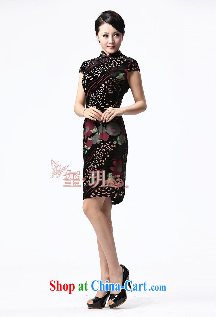 New wedding dresses short Silk Dresses retro really velvet cheongsam MOM/mother-in-law cheongsam dress picture color XXXL pictures, price, brand platters! Elections are good character, the national distribution, so why buy now enjoy more preferential! Health