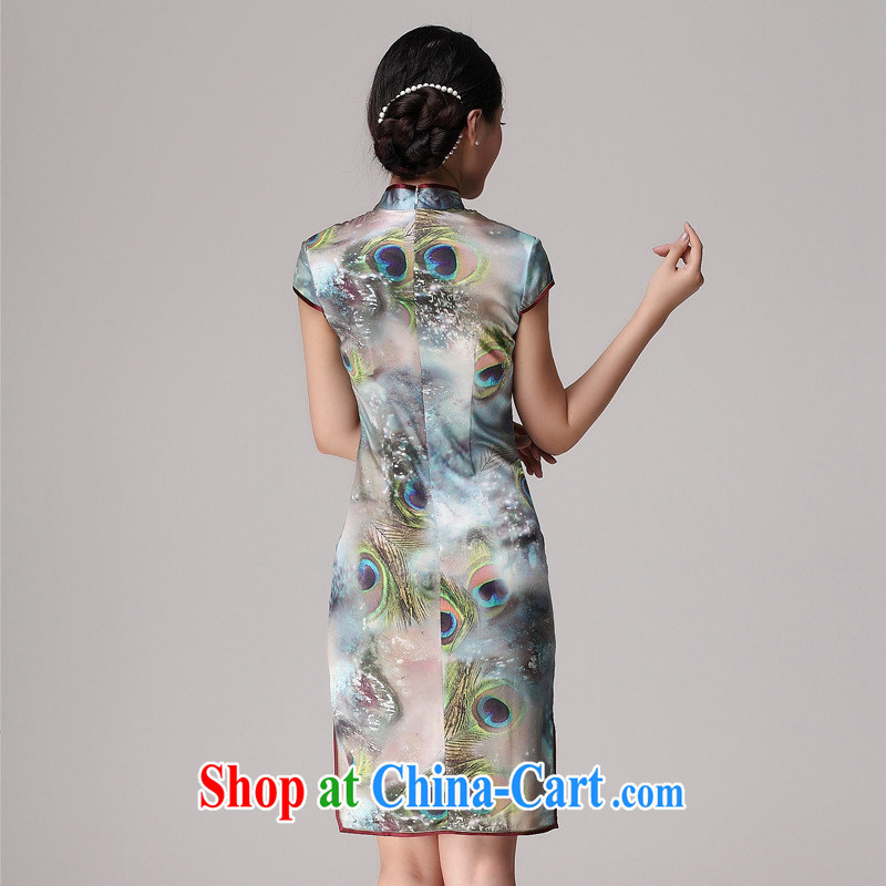 Silk Dresses summer new cheongsam dress stylish and improved heavy silk girls in long, cultivating improved cheongsam picture color XXL, health concerns (Rvie .), and, on-line shopping