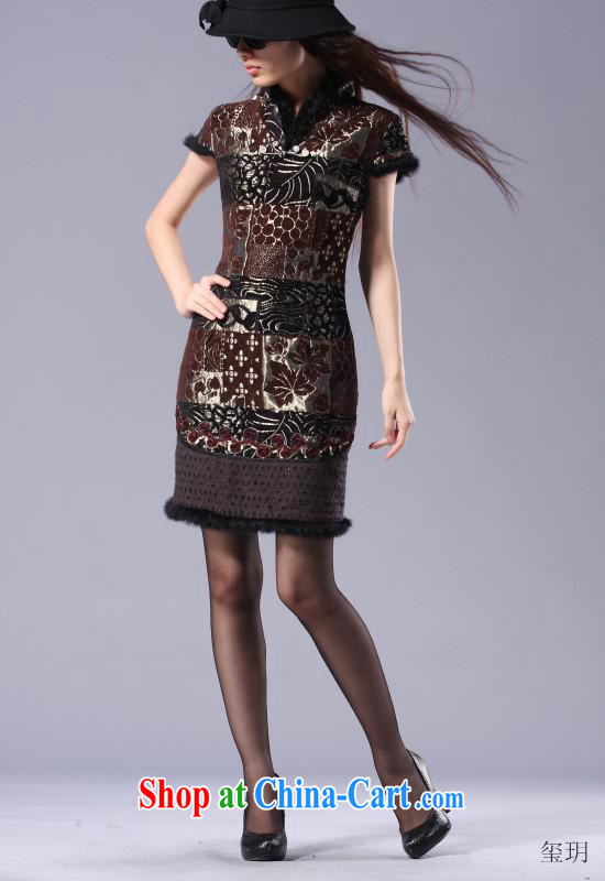 cheongsam wholesale Jammu cloud Chinese improved fashion dresses 2014 new spring clip cotton winter cheongsam black M pictures, price, brand platters! Elections are good character, the national distribution, so why buy now enjoy more preferential! Health