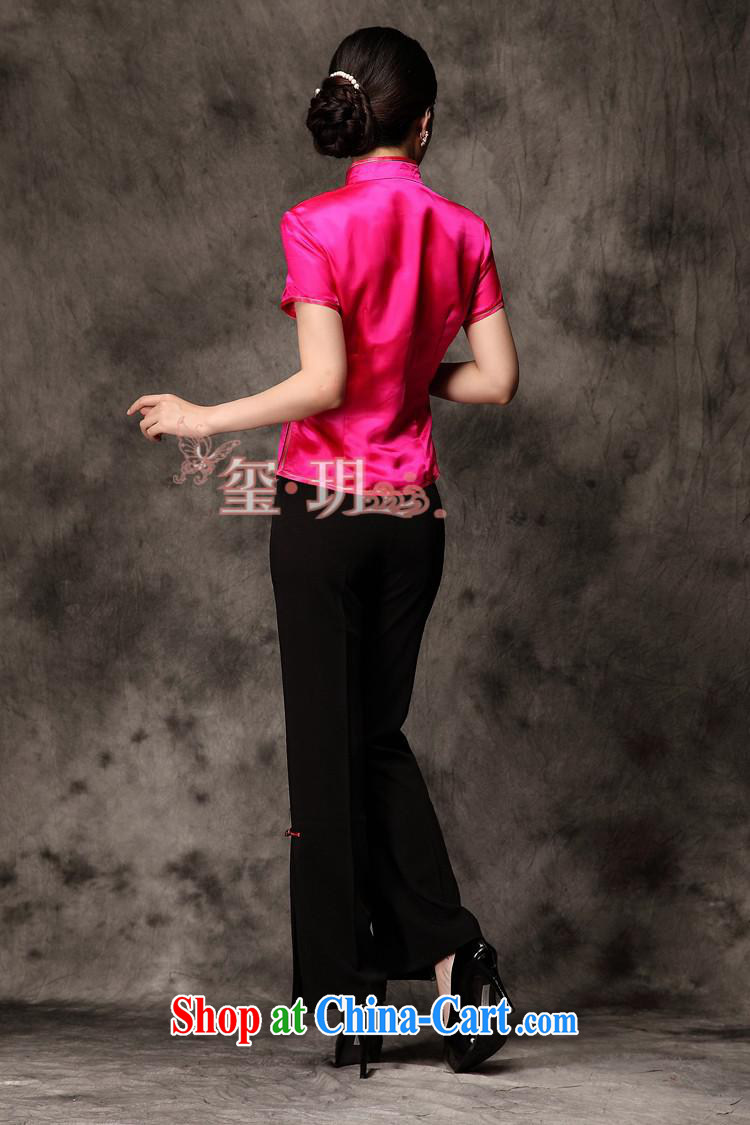 The -- the original upscale silk Satin spring new short-sleeved clothes embroidery t-shirt Chinese Ethnic Wind the red XXL pictures, price, brand platters! Elections are good character, the national distribution, so why buy now enjoy more preferential! Health