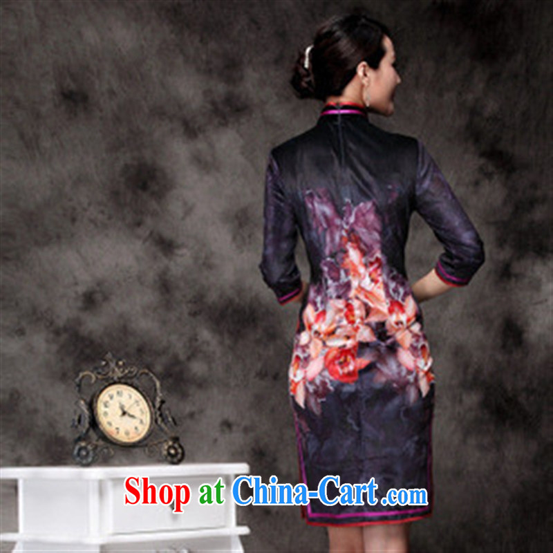 autumn and winter, the long style cheongsam, qipao cuff improved daily outfit the lint-free cloth purple XXXL, health concerns (Rvie .), and, on-line shopping