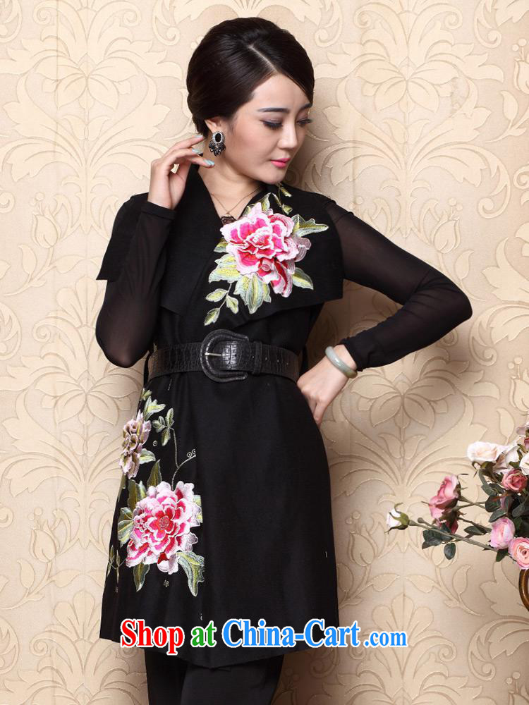 Blossoming 2014 winter new Chinese Ethnic Wind blouses embroidered Chinese a black XL pictures, price, brand platters! Elections are good character, the national distribution, so why buy now enjoy more preferential! Health