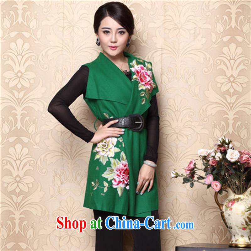 Blossoming 2014 autumn and winter, new Chinese Ethnic Wind blouses embroidered Chinese Ma (a) black XL, health concerns (Rvie .), and, on-line shopping