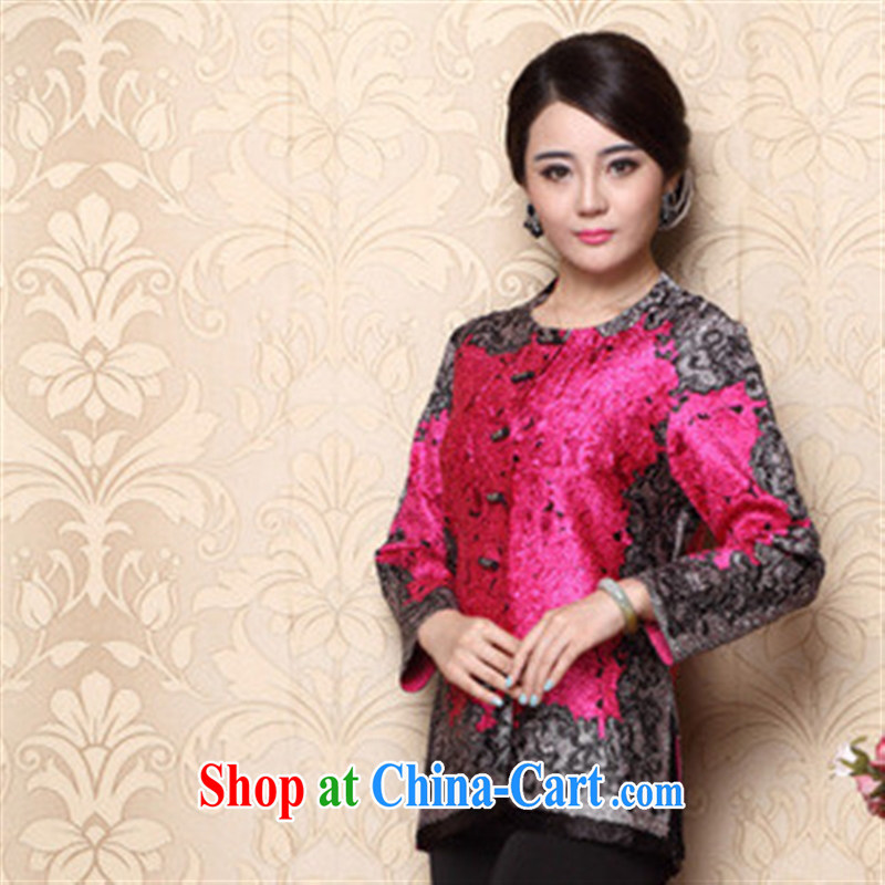Elections 2014 as soon as possible new Tang with autumn, Ms. replace ethnic wind female long-sleeved wrinkled Chinese T-shirt of the Peony XXXL, health concerns (Rvie .), and, on-line shopping