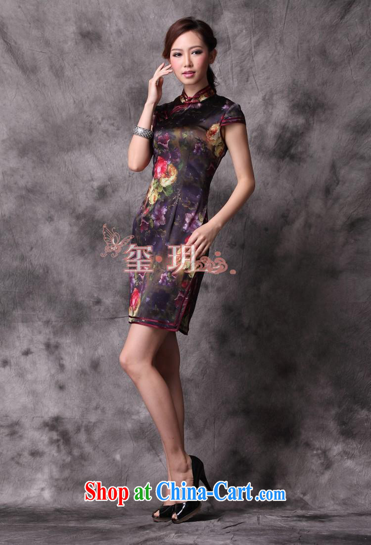 Mr Ronald ARCULLI sleek silk sauna Silk Cheongsam dress short-sleeved Silk Cheongsam dress wholesale picture color XXL pictures, price, brand platters! Elections are good character, the national distribution, so why buy now enjoy more preferential! Health