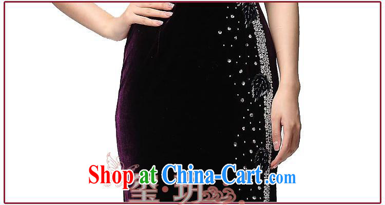 cheongsam wholesale fashion dresses the Pearl River, really plush robes long evening dress dress autumn and winter maroon XXXXL pictures, price, brand platters! Elections are good character, the national distribution, so why buy now enjoy more preferential! Health