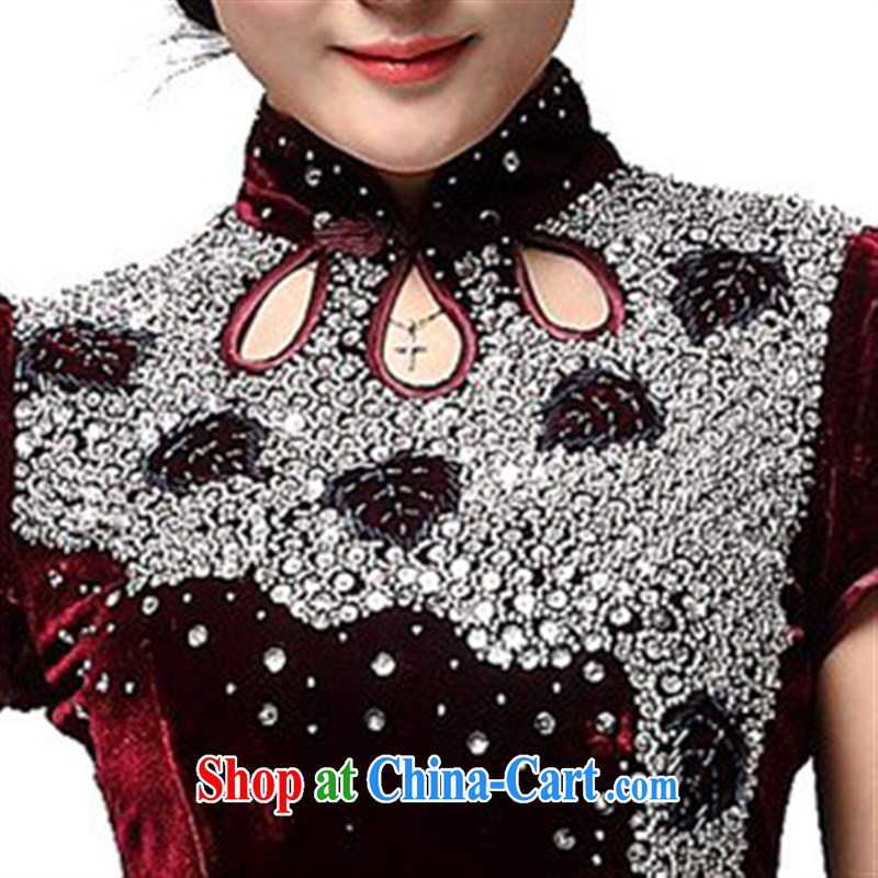 cheongsam wholesale fashion dresses the Pearl River Delta (PRD, really plush robes long evening dress dress autumn and winter maroon XXXXL, health concerns (Rvie .), and shopping on the Internet