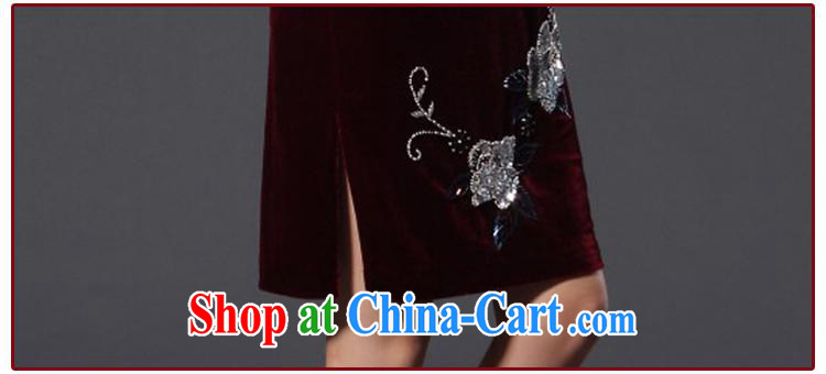 Spring 2014 new, plush robes and stylish beauty improvement cuff cheongsam dress purple XXL pictures, price, brand platters! Elections are good character, the national distribution, so why buy now enjoy more preferential! Health
