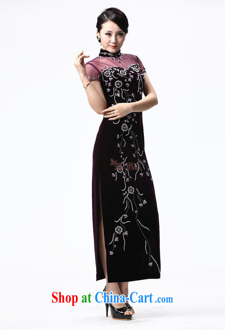 cheongsam wholesale really velvet cheongsam stylish improved cheongsam beauty messages cheongsam purple XXXXL pictures, price, brand platters! Elections are good character, the national distribution, so why buy now enjoy more preferential! Health