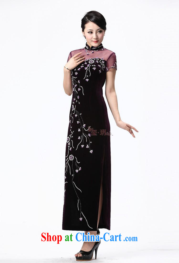 cheongsam wholesale really velvet cheongsam stylish improved cheongsam beauty messages cheongsam purple XXXXL pictures, price, brand platters! Elections are good character, the national distribution, so why buy now enjoy more preferential! Health