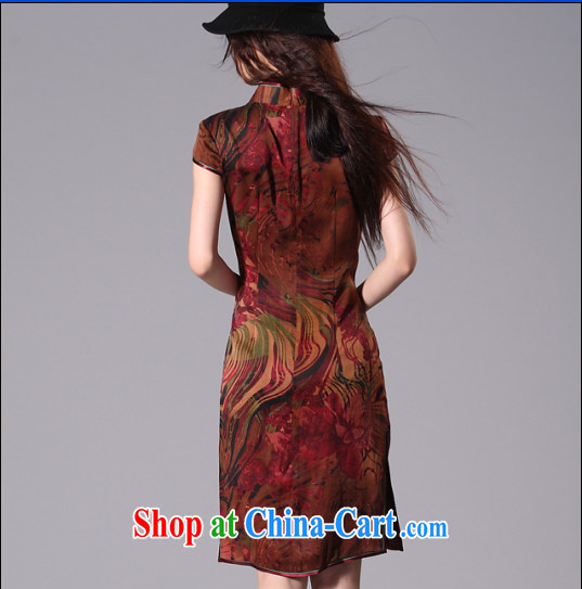 cheongsam wholesale factory direct Hong Kong cloud yarn is estimated Silk Cheongsam silk fabrics yellow and brown M pictures, price, brand platters! Elections are good character, the national distribution, so why buy now enjoy more preferential! Health