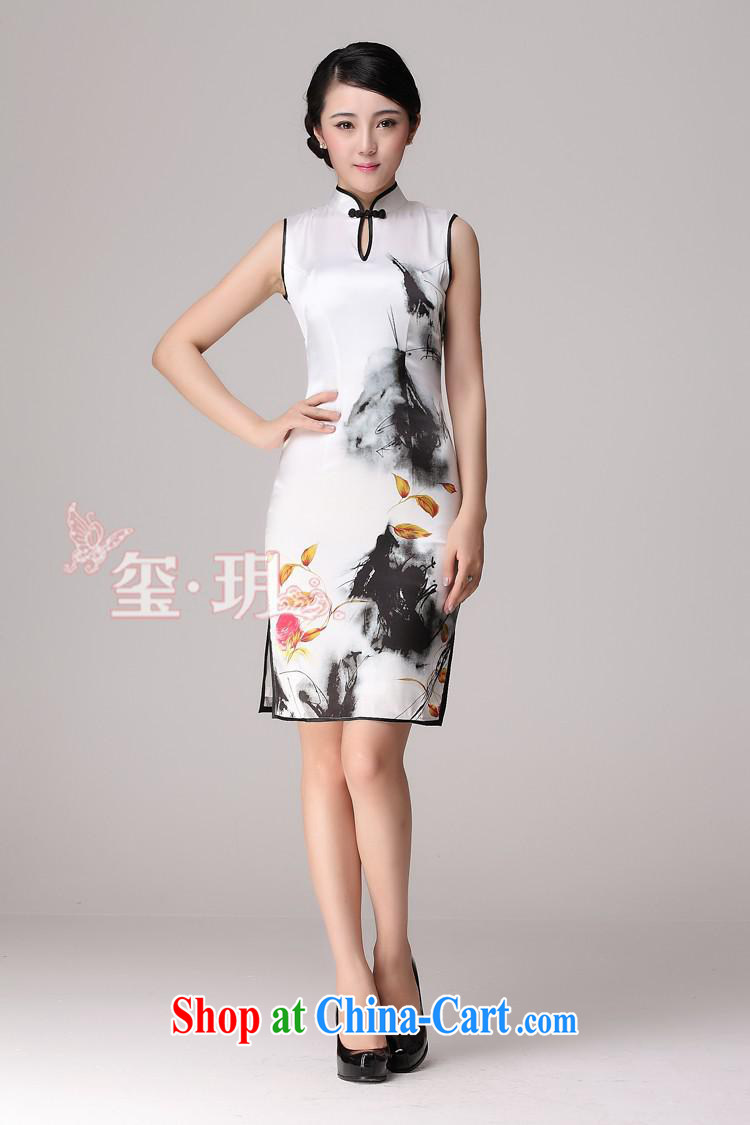 Summer Silk Cheongsam New Beauty retro daily outfit heavy Silk Cheongsam picture color XXL pictures, price, brand platters! Elections are good character, the national distribution, so why buy now enjoy more preferential! Health