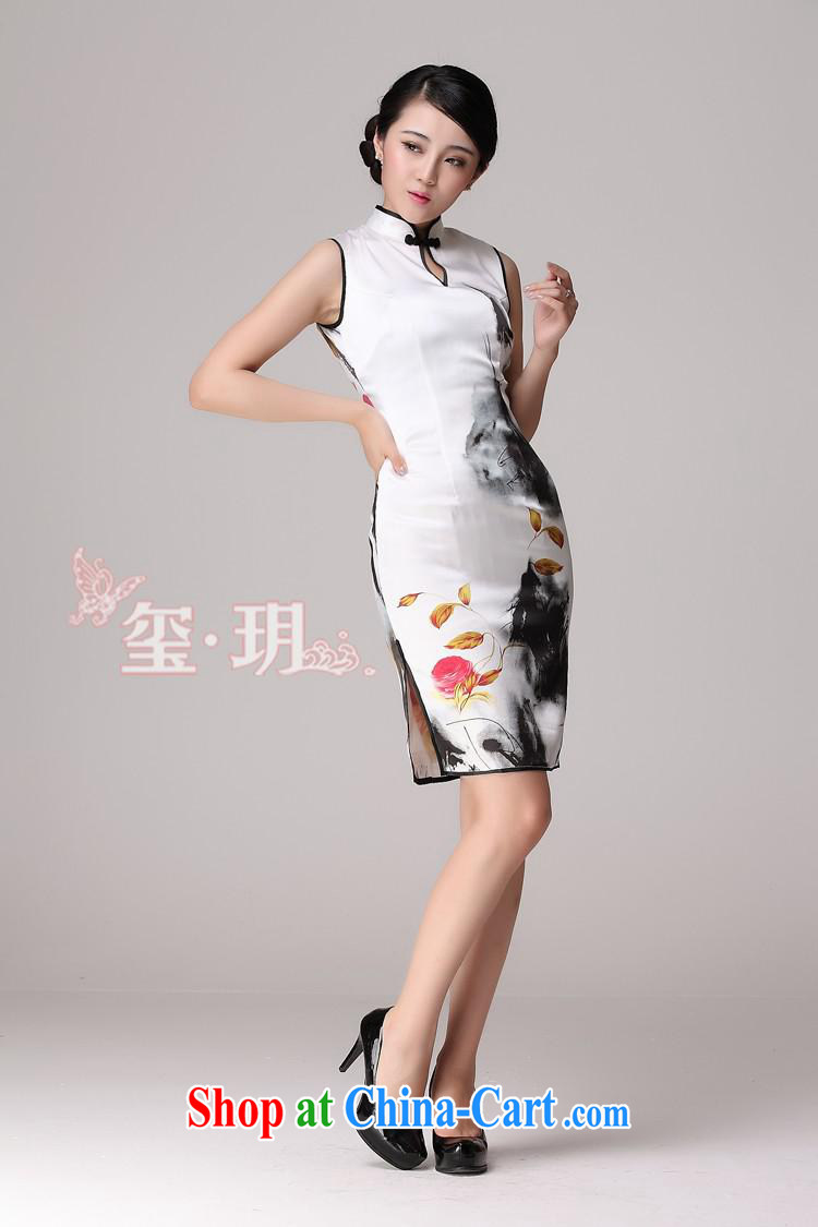 Summer Silk Cheongsam New Beauty retro daily outfit heavy Silk Cheongsam picture color XXL pictures, price, brand platters! Elections are good character, the national distribution, so why buy now enjoy more preferential! Health