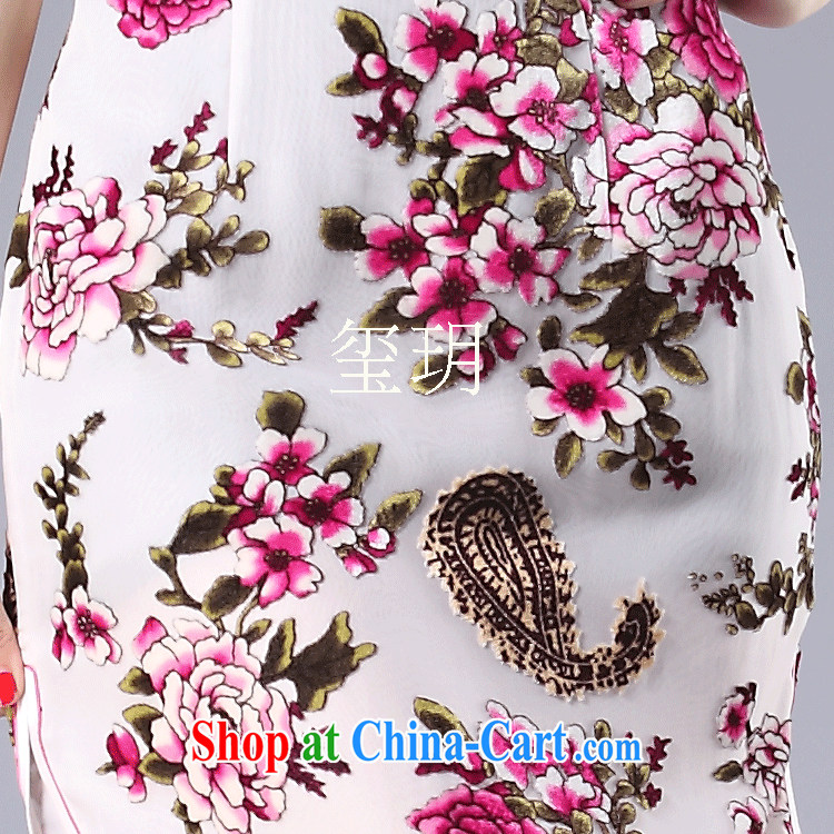 short-sleeved dresses new stylish robes Silk Velvet cheongsam cheongsam wholesale factory direct picture color XXXXL pictures, price, brand platters! Elections are good character, the national distribution, so why buy now enjoy more preferential! Health