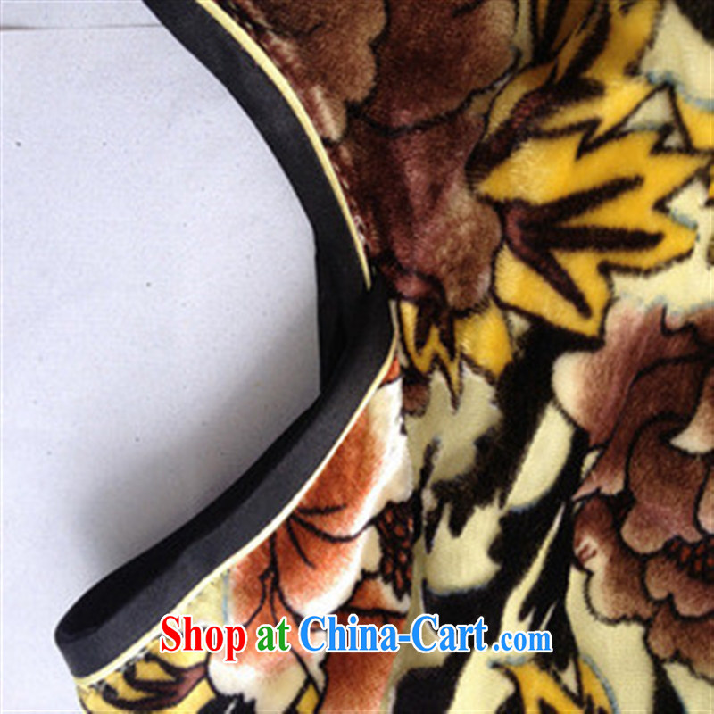 2014 new, improved and stylish summer really scouring pads 100 flowers cuff short cheongsam dress picture color XXXXL, health concerns (Rvie .), and, on-line shopping