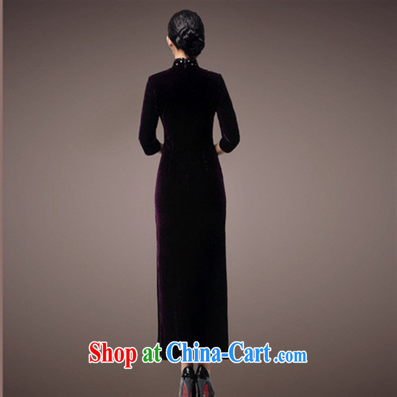 cheongsam wholesale improved qipao the Pearl River Delta (PRD, really plush robes long evening dress dress maroon M, health concerns (Rvie .), and, on-line shopping