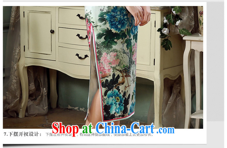 The CYD HO Kwun Tong' drunken Peony 2015 summer high Silk Cheongsam retro dos santos improved Silk Cheongsam QD 5315 fancy XXL pictures, price, brand platters! Elections are good character, the national distribution, so why buy now enjoy more preferential! Health