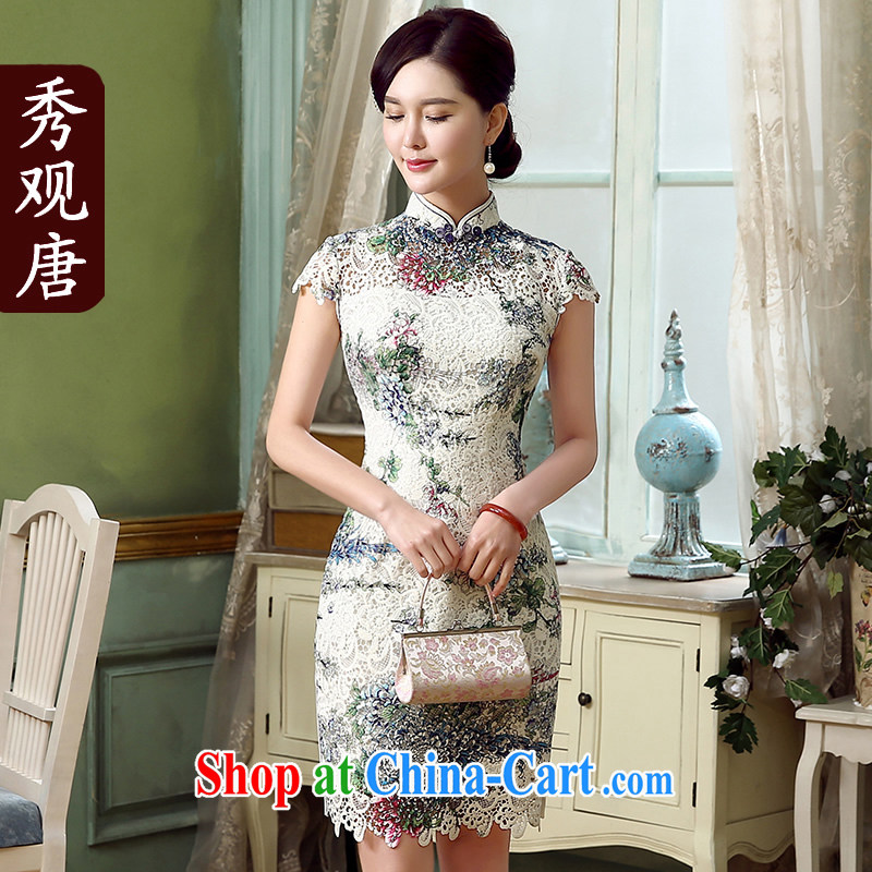 The CYD HO Kwun Tong' spend the summer 2015 new, sense of improvement and stylish everyday cheongsam dress 5320 QD XXL suit, Sau looked Tang, shopping on the Internet