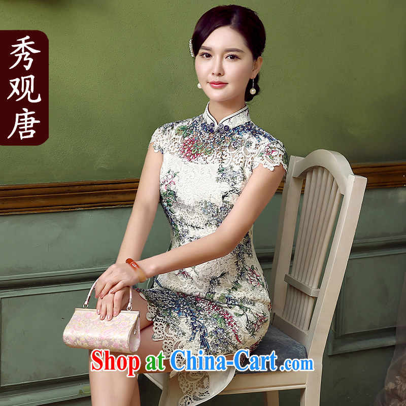 The CYD HO Kwun Tong' spend the summer 2015 new, sense of improvement and stylish everyday cheongsam dress 5320 QD XXL suit, Sau looked Tang, shopping on the Internet