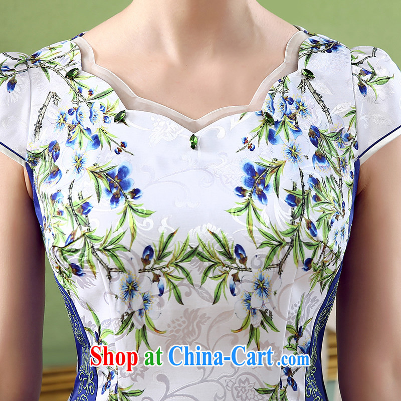 The CYD HO Kwun tong] TSUI Chi summer new cheongsam embroidered 2015 improved stylish retro dresses KD 5314 fancy XXL, Sau looked Tang, shopping on the Internet