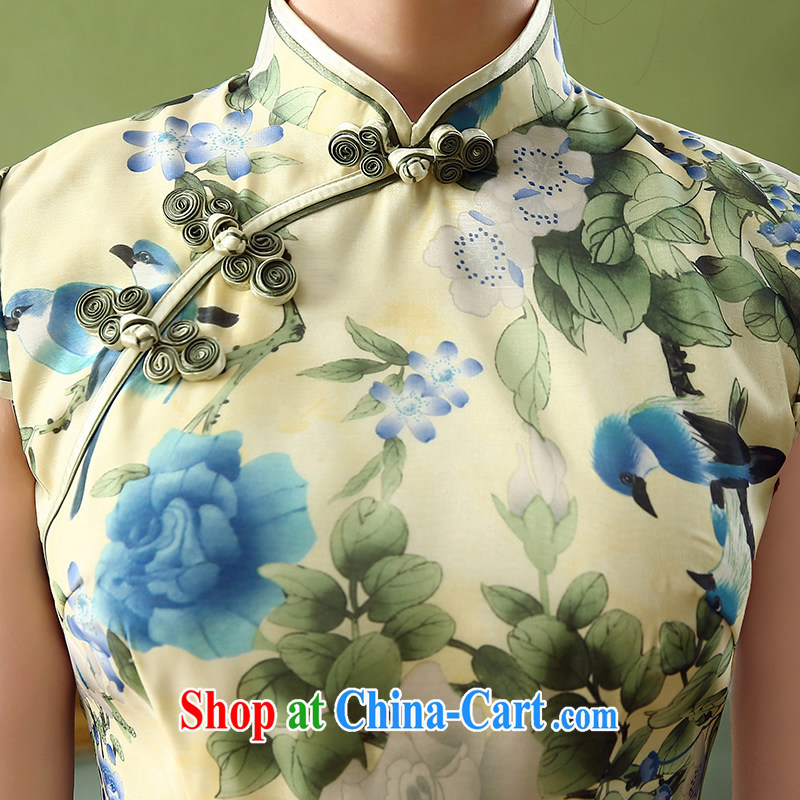 The CYD HO Kwun Tong' Tsui film retro stamp cheongsam dress summer 2015 new improved stylish dresses QD 5321 XXL suit, Sau looked Tang, shopping on the Internet