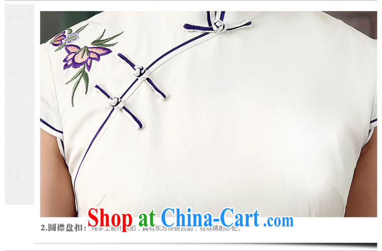 The CYD HO Kwun Tong' Purple Garden Petunia 2015 upscale Silk Cheongsam Yau Ma Tei summer new, improved antique cheongsam dress QD 5308 white XXL pictures, price, brand platters! Elections are good character, the national distribution, so why buy now enjoy more preferential! Health