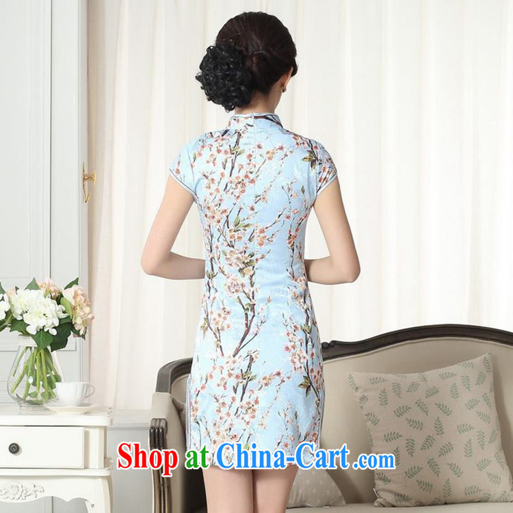 To fuser new female retro ethnic wind improved Chinese qipao Classic tray snaps Phillips cultivating short-sleeved cheongsam dress LGD/D #0263 figure 2 XL pictures, price, brand platters! Elections are good character, the national distribution, so why buy now enjoy more preferential! Health