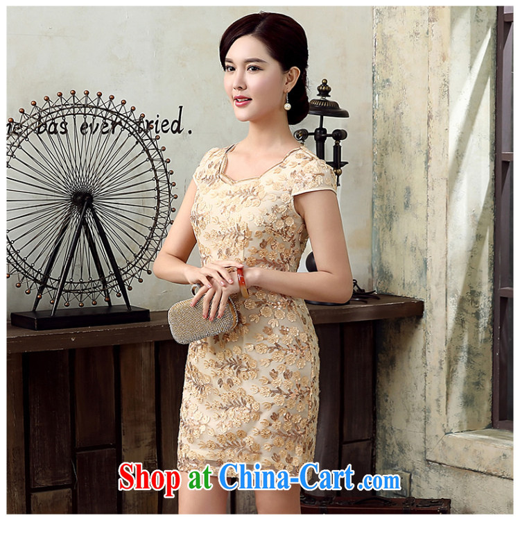 The CYD HO Kwun Tong' love / Summer 2015 new retro ladies dress improved stylish dresses skirts KD 5149 apricot L pictures, price, brand platters! Elections are good character, the national distribution, so why buy now enjoy more preferential! Health