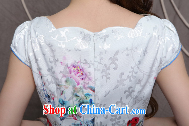 and poet 2015 China wind National wind improved stylish commuter cultivating graphics thin cheongsam FF 9904 white M pictures, price, brand platters! Elections are good character, the national distribution, so why buy now enjoy more preferential! Health