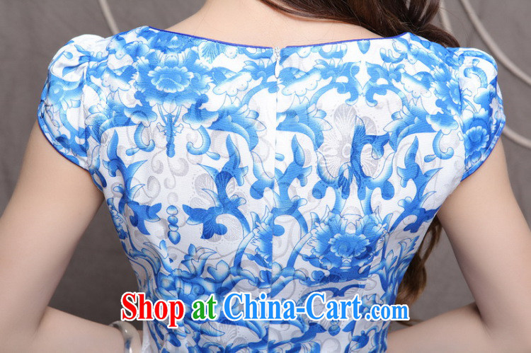 and poet 2015 high-end Ethnic Wind and stylish Chinese qipao dress retro beauty graphics thin cheongsam FF 9901 blue blue S pictures, price, brand platters! Elections are good character, the national distribution, so why buy now enjoy more preferential! Health