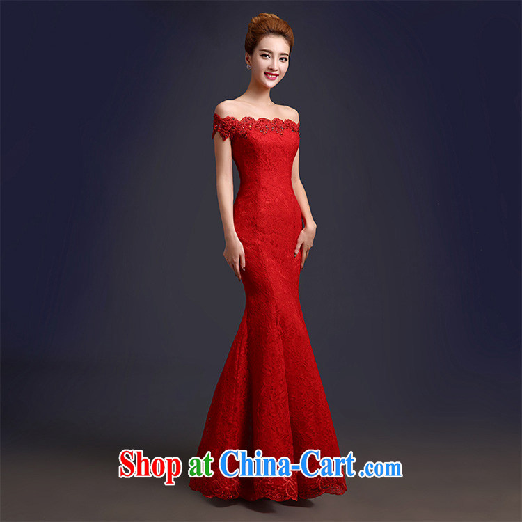 Toasting Service Bridal spring 2015 New red long sleek one shoulder crowsfoot beauty dresses summer evening dress red M pictures, price, brand platters! Elections are good character, the national distribution, so why buy now enjoy more preferential! Health