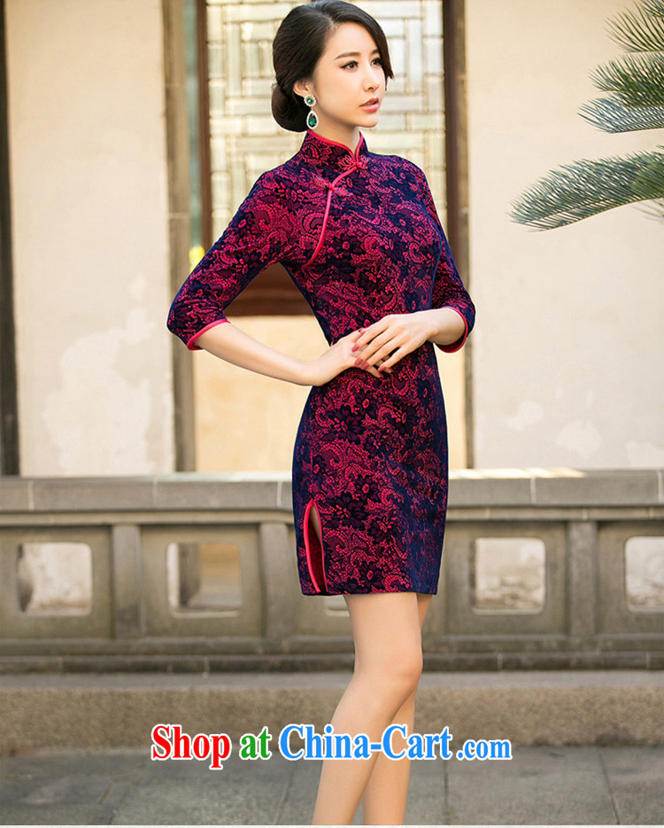 The cross-sectoral Windsor about 2015 new summer scouring pads, older cheongsam dress improved daily qipao cheongsam dress ZA 078 by red 2 XL pictures, price, brand platters! Elections are good character, the national distribution, so why buy now enjoy more preferential! Health
