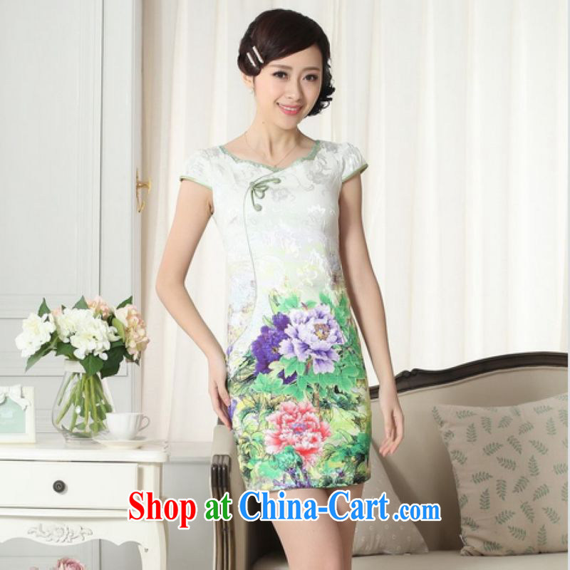 Floor is floor summer new female elegance short Chinese qipao improved graphics thin short cheongsam picture color 40