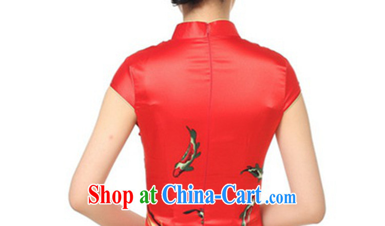 According to fuser summer stylish new female Ethnic Wind daily Chinese qipao classical-tie suit cultivating short-sleeved cheongsam dress LGD/D 0183 # -C red 2 XL pictures, price, brand platters! Elections are good character, the national distribution, so why buy now enjoy more preferential! Health