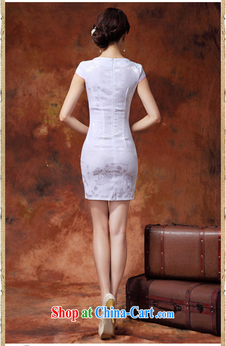 Colors of autumn, the US 2015 new spring and summer with daily improved cheongsam dress stylish short retro embroidered girl cheongsam dress style white XXL pictures, price, brand platters! Elections are good character, the national distribution, so why buy now enjoy more preferential! Health