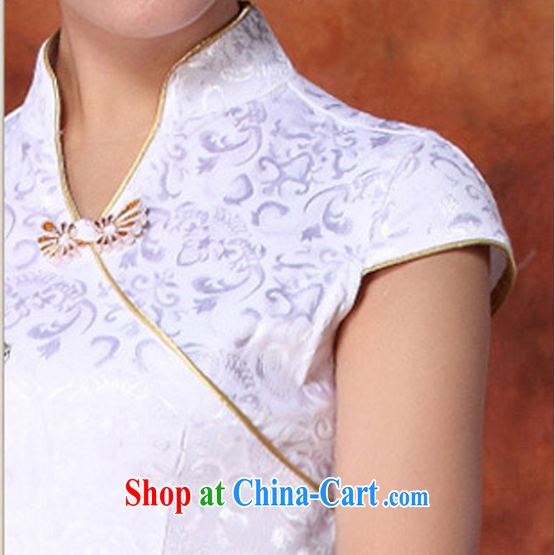 Colors of autumn, and the United States 2015 new spring and summer daily improved cheongsam dress stylish short retro embroidered girl cheongsam dress style white XXL, Autumn colors, and the United States, shopping on the Internet