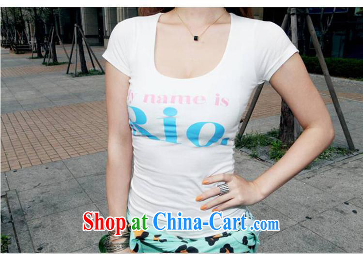 Ya-ting store summer 2015 women with new Korean version, generation, stamp duty immediately, cultivating a short-sleeved shirt T white L pictures, price, brand platters! Elections are good character, the national distribution, so why buy now enjoy more preferential! Health