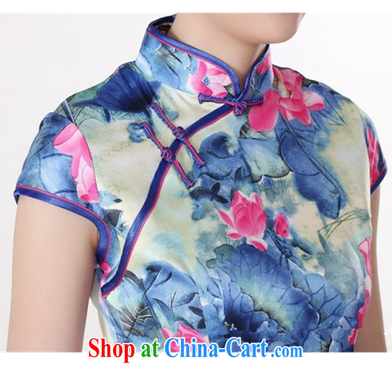According to fuser new female retro improved Chinese qipao Classic tray for cultivating short cheongsam dress LGD/D 0200 # -B orange 2 XL, fuser, and shopping on the Internet