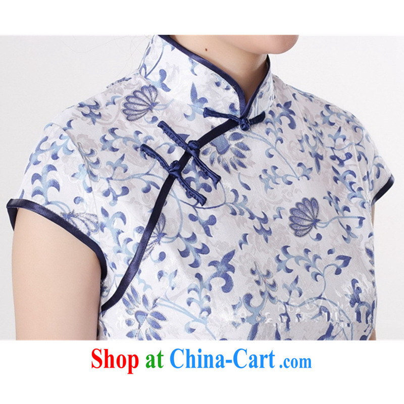 According to fuser summer stylish new ladies retro improved Chinese qipao, for classical-tie cultivating short-sleeved cheongsam dress LGD/D 0205 #such as figure 2 XL, fuser, and shopping on the Internet