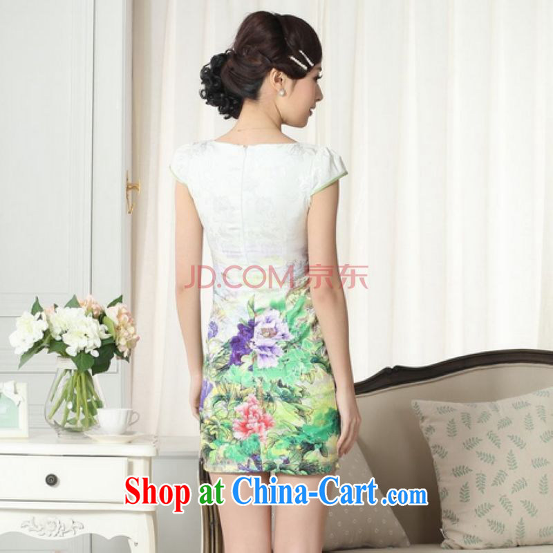 For Pont Sondé Diane summer new, female elegance short Chinese qipao improved graphics thin short cheongsam picture color S, Pont Sondé health Diane, shopping on the Internet