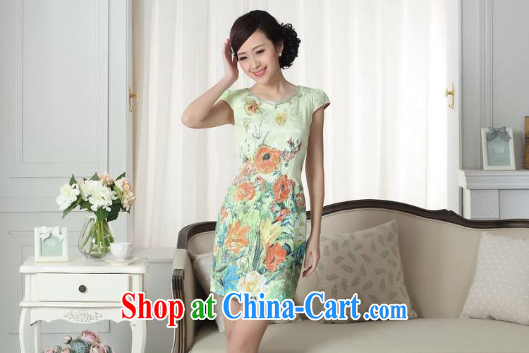 For Pont Sondé Diane summer new, elegance, short Chinese qipao new improved cheongsam dress picture color XXL pictures, price, brand platters! Elections are good character, the national distribution, so why buy now enjoy more preferential! Health