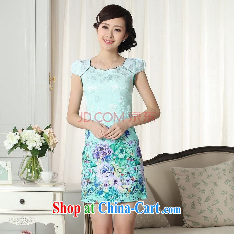 For Pont Sondé Diane female new ladies jacquard cotton elegance Tang cheongsam dress with new, improved cheongsam dress picture color XXL, Pont Sondé health Diana, and shopping on the Internet