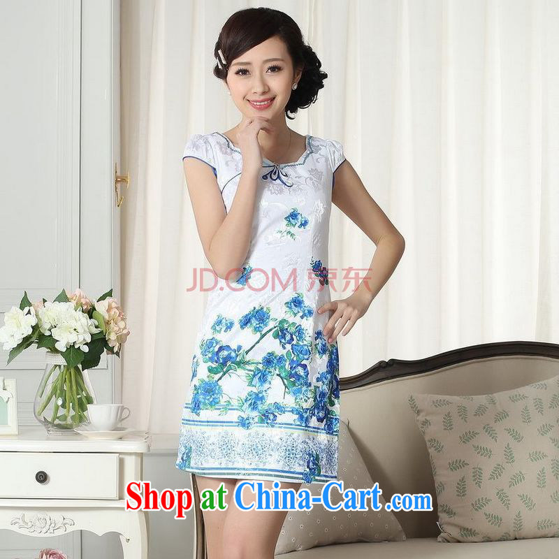 For Pont Sondé Diana Lady and stylish jacquard cotton cultivating new Chinese cheongsam dress new improved cheongsam dress picture color XXL, Pont Sondé health Diane, shopping on the Internet
