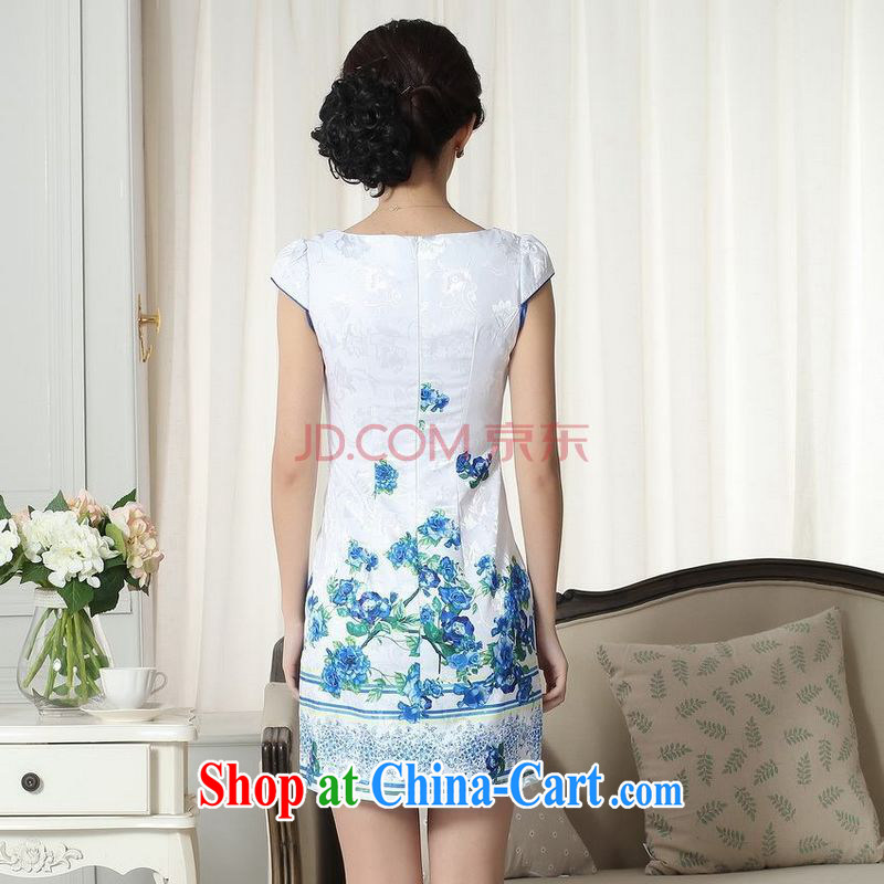 For Pont Sondé Diana Lady and stylish jacquard cotton cultivating new Chinese cheongsam dress new improved cheongsam dress picture color XXL, Pont Sondé health Diane, shopping on the Internet