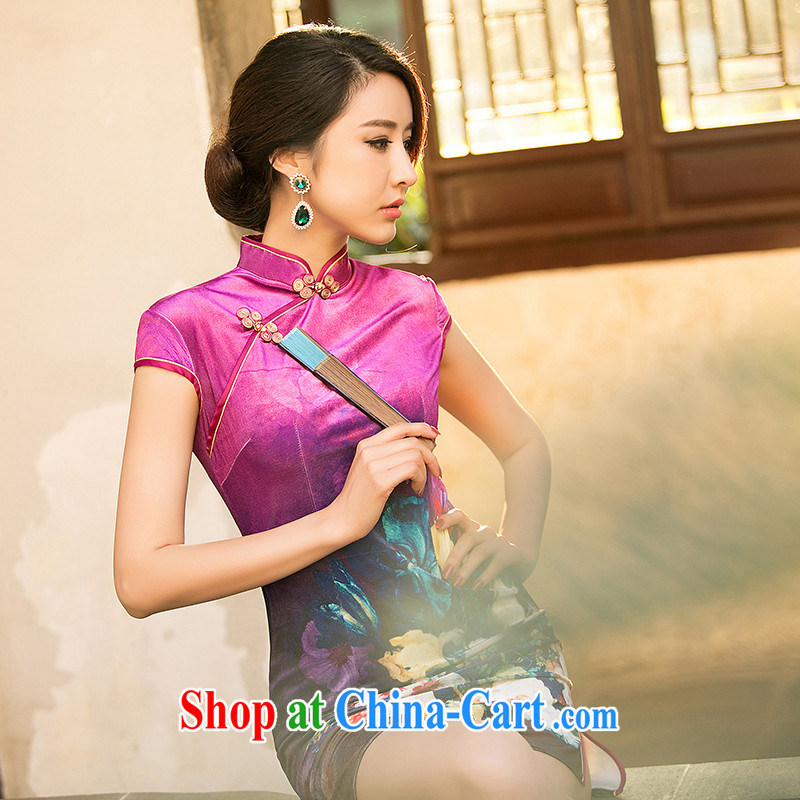 The Yee-sa 1000, new, improved daily cheongsam dress wool stamp duty, short cheongsam, qipao dresses ZA 080 red 3XL
