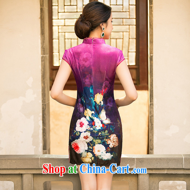 The Yee-sa 1000, new, improved daily cheongsam dress wool stamp duty, short cheongsam, qipao dresses ZA 080 red 3XL, cross-sectoral, Elizabeth, and shopping on the Internet