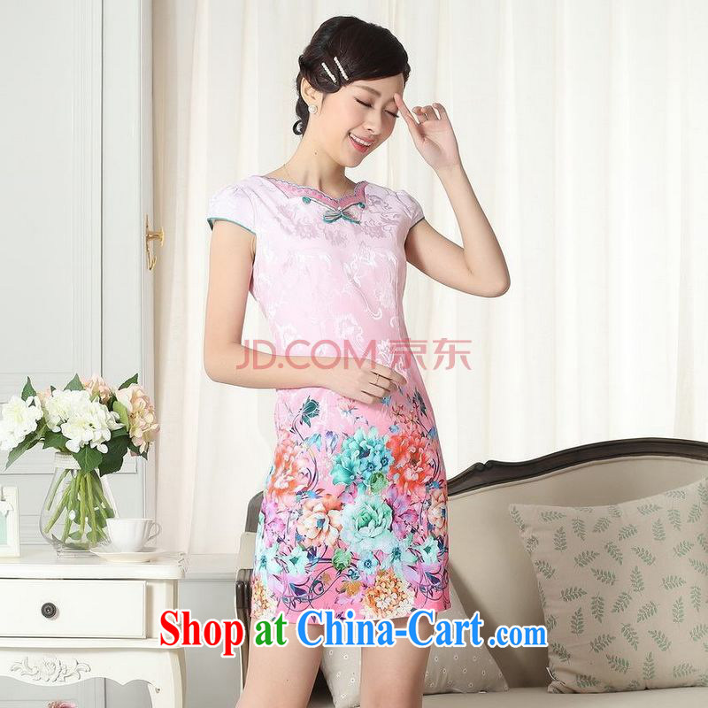 For Pont Sondé Diane summer new, female elegance short Chinese qipao improved graphics thin short cheongsam picture color XXL, Pont Sondé health Diane, shopping on the Internet