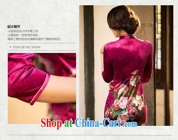 The Yee-SHA-wing 2015 new spring and summer improved cheongsam dress wool, short-sleeved stamp qipao dresses ZA 082 red 2 XL pictures, price, brand platters! Elections are good character, the national distribution, so why buy now enjoy more preferential! Health