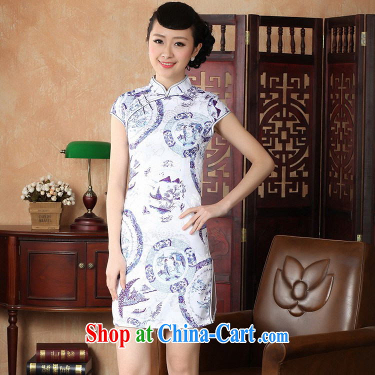 According to fuser summer new female ethnic wind improved Chinese qipao, for a tight short cultivation, the Lao People's Chinese cheongsam dress LGD/D #0226 figure 2 XL pictures, price, brand platters! Elections are good character, the national distribution, so why buy now enjoy more preferential! Health